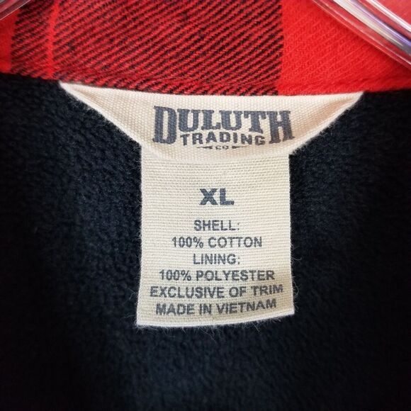Duluth Trading Women's Free Swingin Lined Flannel Shirt Jacket Size XL Red Plaid - Picture 7 of 7